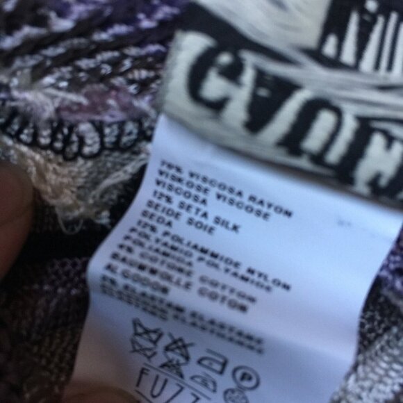 Jean Paul Gaultier Womens Small Short Sleeve Ruffle Lace Knit Top Chevron Gray - Picture 7 of 10